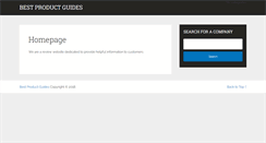 Desktop Screenshot of bestproductguides.com